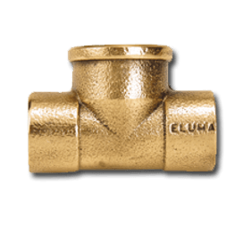 Tê Central Rosca Soldável 712 sem Anel 22mmx1/2""x22mm Eluma