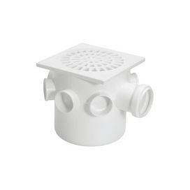 Caixa Sifonada Grelha Quadrada 150x150x50 Amanco Branco