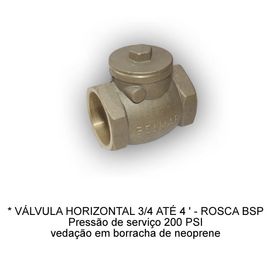 Válvula Retangular Horizontal Belmar Metais 1 1/2