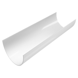 Calha de PVC Classic Tubular Aberta 120mm Branco Odem