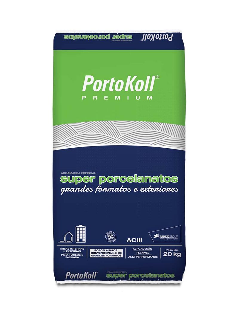 Argamassa-ACIII-Super-Grandes-Formatos-20Kg-Portokoll-Cinza