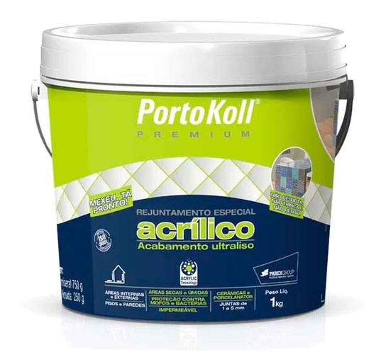 Rejunte P-Flex 3Kg Portokoll Branco Brilhante