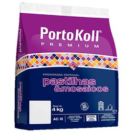 Argamassa Acii Pastilha 4kg Portokoll Branca