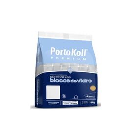 Argamassa Bloco de Vidro 4Kg Portokoll Branca
