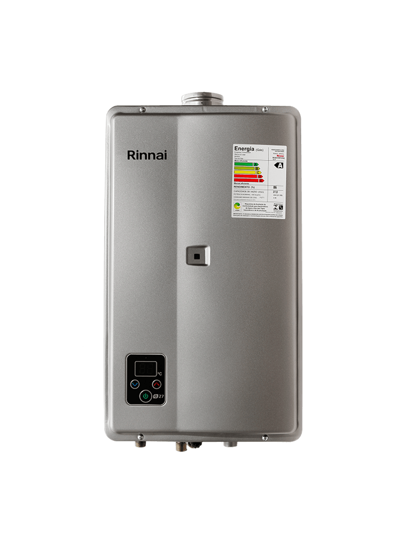 Aquecedor-a-Gas-27L-GN-Eletronico-Prata-Rinnai