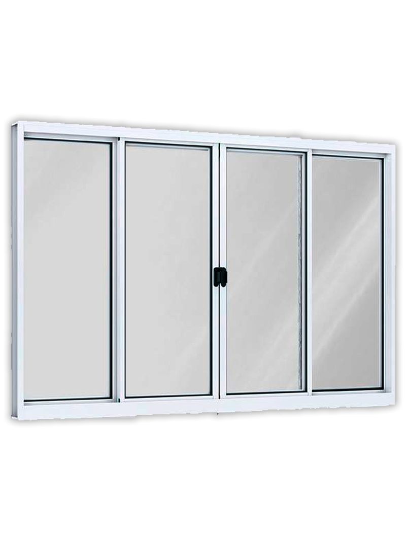 Janela-Correr-100x150-4-Folhas-sem-Grade-Aluminio-Branco-Uillian-Portas