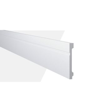 Rodapé Poliestireno FB15 18x150x2400mm Branco Gart
