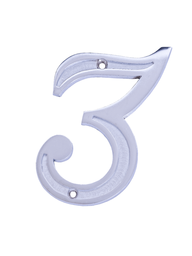 Numero-3-para-Residencial-Zamac-Cromado-Isero