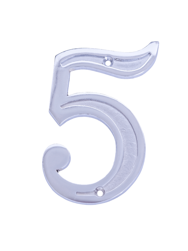 Numero-5-Residencial-Zamac-Cromado-Isero