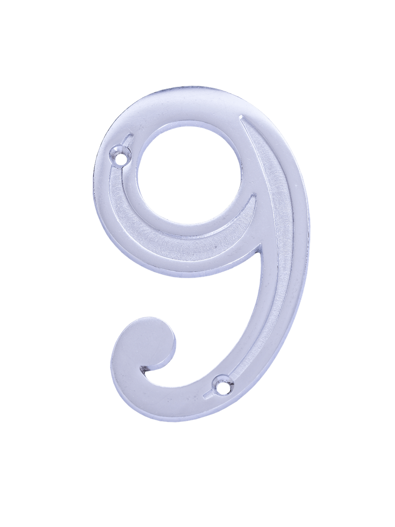Numero-9-Residencial-Zamac-Cromado-Isero