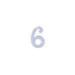 Numero-6-para-Apartamento-Zamac-Cromado-Isero