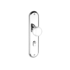Fechadura 55 Externa Bologna 6130B Espelho Cromado Haga