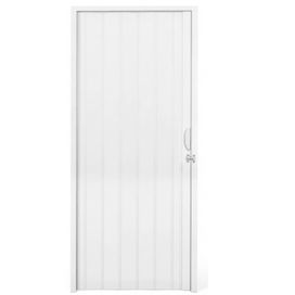 Porta Sanfonada PVC 0,90cm X 2,10m Branco Neve Plastilit