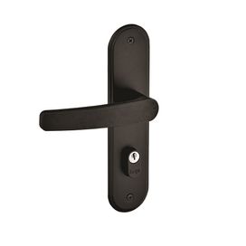 Fechadura 40 Externa Nano 21319B Espelho Preto Fosco Haga