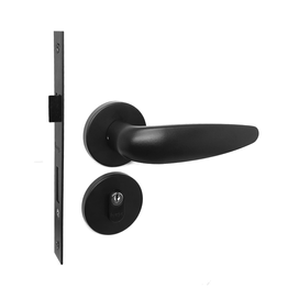 Fechadura Externa Vega Preta Roseta 528 40MM Haga