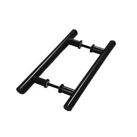Puxador de Porta Tubular em Alumínio Preto 25mmx400mm Reis Inox