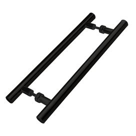Puxador de Porta Tubular em Alumínio Preto 25mmx600mm Reis Inox