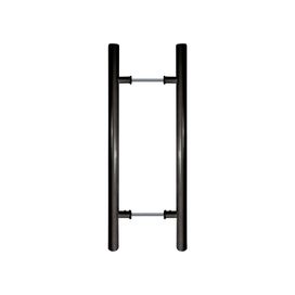 Puxador de Porta Tubular em Alumínio Preto 32mmx600mm Reis Inox