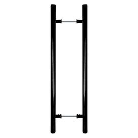 Puxador de Porta Tubular em Alumínio Preto 32mmx800mm Reis Inox