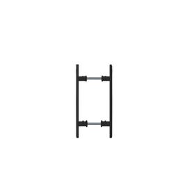 Puxador de Porta Plano em Alumínio Maciço Preto 40mmx8mmx300mm Reis Inox
