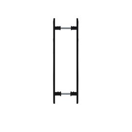 Puxador de Porta Plano em Alumínio Maciço Preto 40mmx8mmx600 Reis Inox