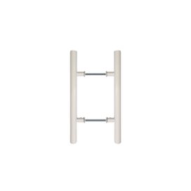 Puxador de Porta Tubular em Alumínio Branco 32mmx600mm Reis Inox