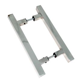 Puxador de Porta Quadrado 25x25x300MM em Inox Polido Reis Inox