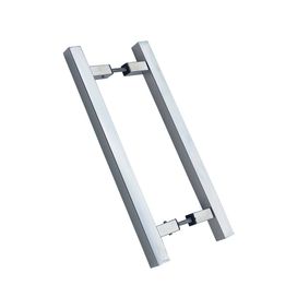 Puxador de Porta Quadrado 25x25x400MM em Inox Polido Reis Inox
