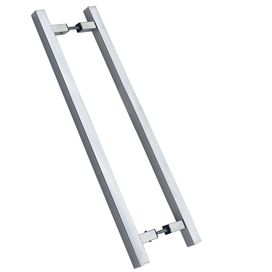 Puxador de Porta Quadrado 25x25x600MM em Inox Polido Reis Inox