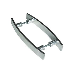 Puxador de Porta Curvo em Alumínio Maciço 40x8x300mm Reis Inox