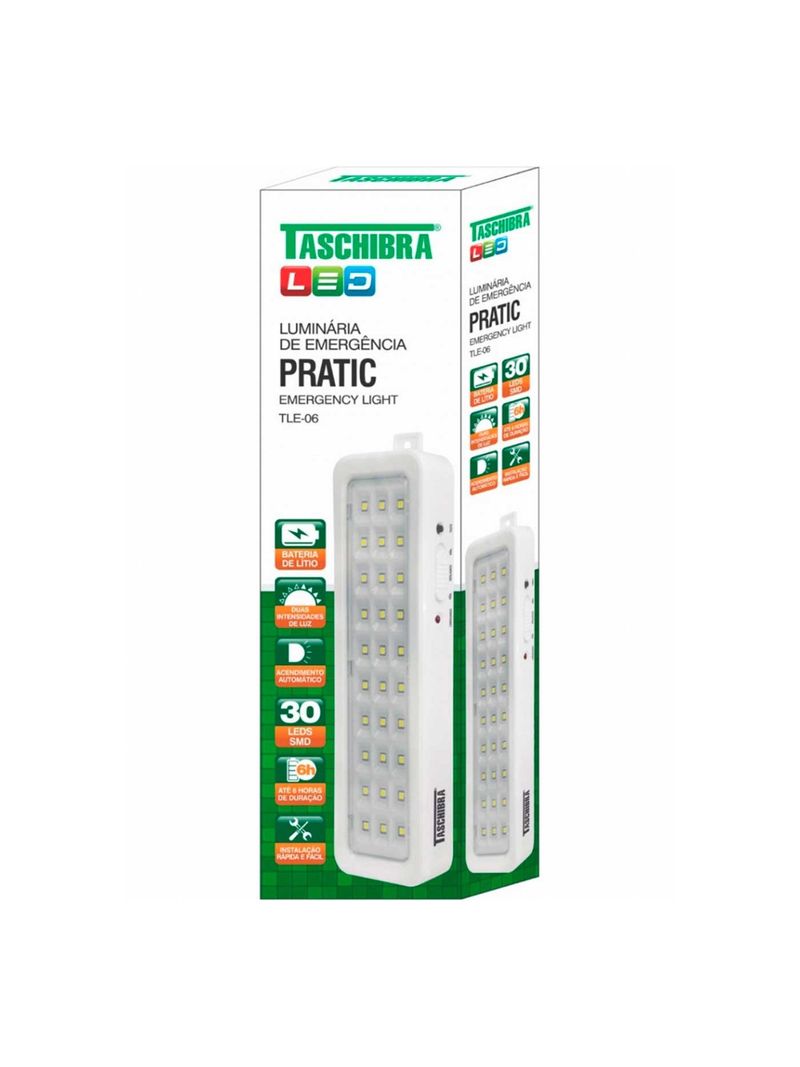 Luminaria-Led-Emergencia-Pratic-TLE-06-2W-6500K-Taschibra-