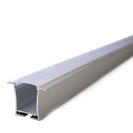 Perfil Alumínio Embutir 36MM 1M Prata e Branco Gaya