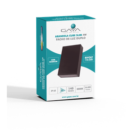 Arandela Cube Slim 4W 3000K Bivolt Marrom Gaya