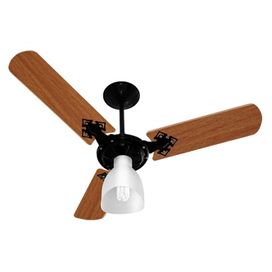 Ventilador de Teto New Delta Light 3 Pás  Mogno/Preto 127V Venti-Delta