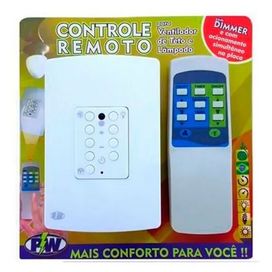 Controle Remoto para Ventilador Teto Com Placa 4X2 PW