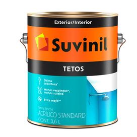 Tinta Acrílica Fosca Tetos 3,6 Litros Branco Neve Suvinil