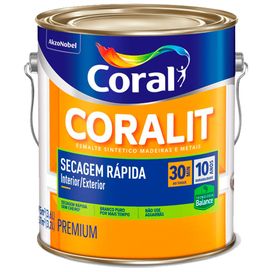 Tinta Esmalte Coralit Zero Acetinado 3,6L Branco Coral