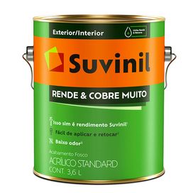 Tinta Acrílica Fosca Rende e Cobre Muito Gelo 3,6 Litros Suvinil