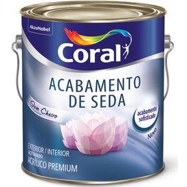 Tinta Acrílica Seda Acetinado Branco Gelo 3,6L Coral