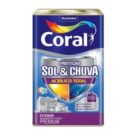 Tinta Acrílica Sol e Chuva Fosco 18L Branco Coral