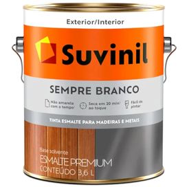 Esmalte Premium Sempre Branco Brilhante 3.6 Litros Branco Suvinil