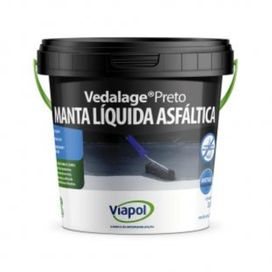 Manta liquida Asfaltica Vedalage 18l Preto Viapol