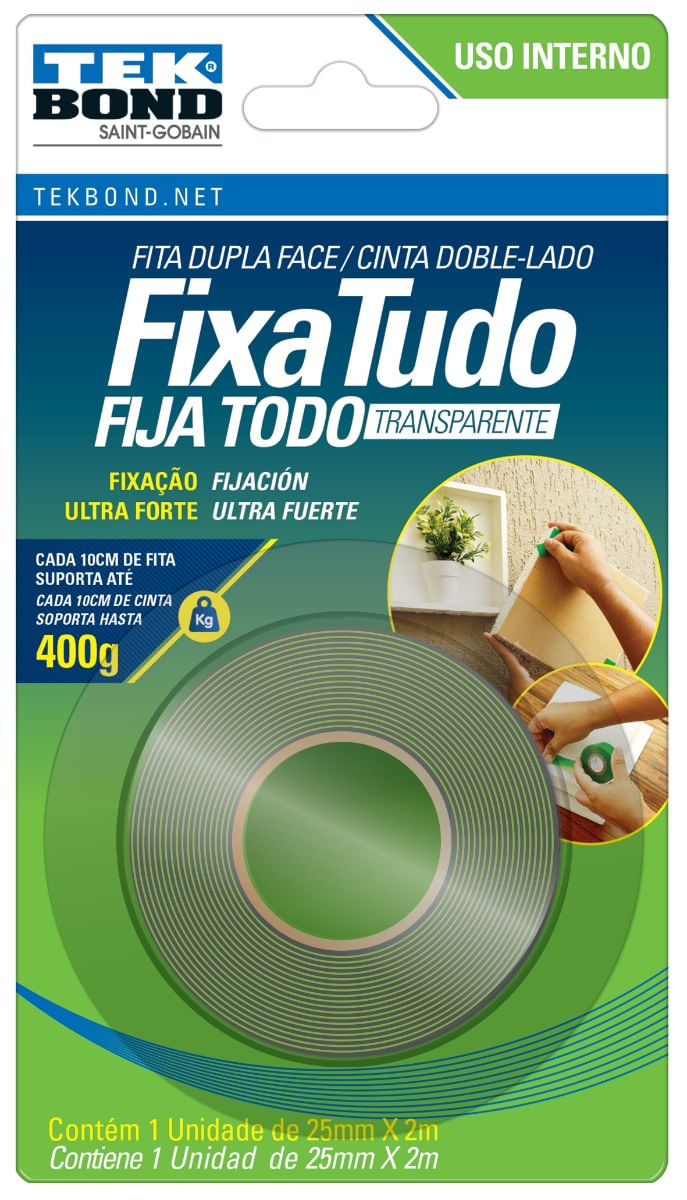 Fita Dupla Face 12mm X2m 500g - Adere