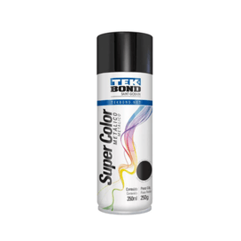 Tinta Spray 350ml Uso Geral Preto Metálico Tekbond