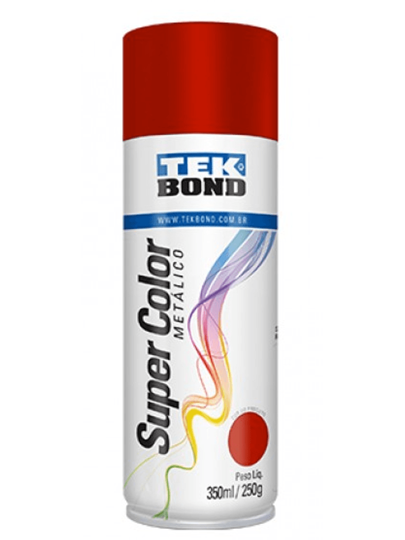 Tinta-Spray-350ml-Uso-Geral-Vermelho-Metalico-Tekbond