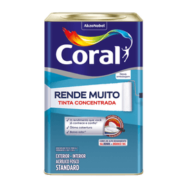 Tinta Acrílico Fosco Rende Muito Standard 16 Litros Cromio Coral