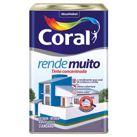 Tinta Acrílico Fosco Rende Muito Standard 16 Litros Cromo Suave Coral