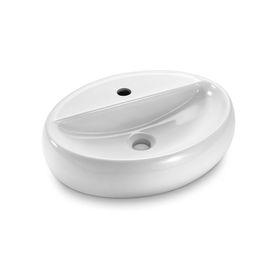 Cuba de Apoio Oval com Mesa ICA11 49x38 Branca Icasa