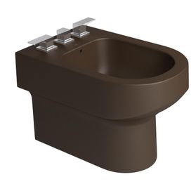 Bidê 3 Furos Carrara B.60 Marrom Fosco Deca