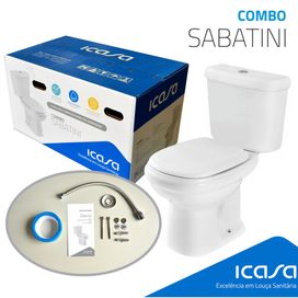 Kit Completo Bacia Acoplada Sabatini Plus Branco Icasa